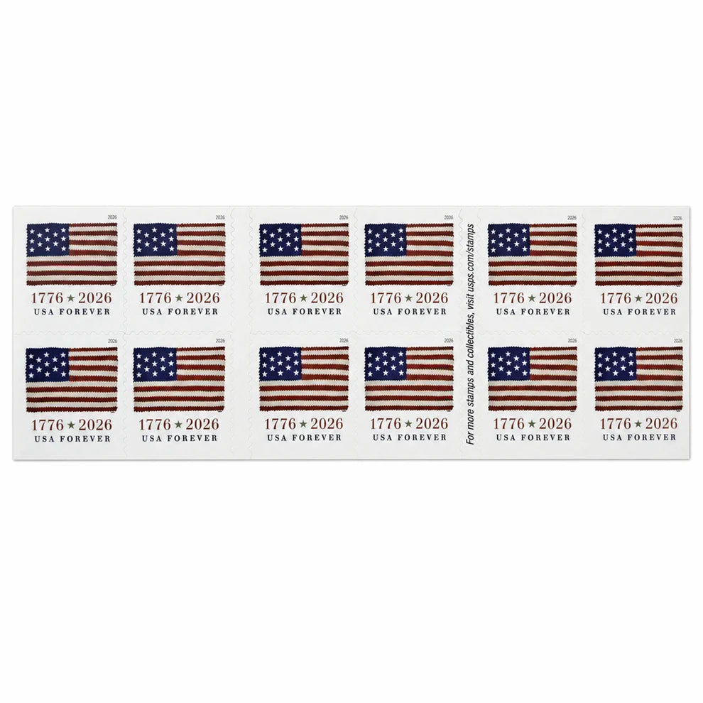 2026 U.S Flag Forever Stamps Booklet 100pcs