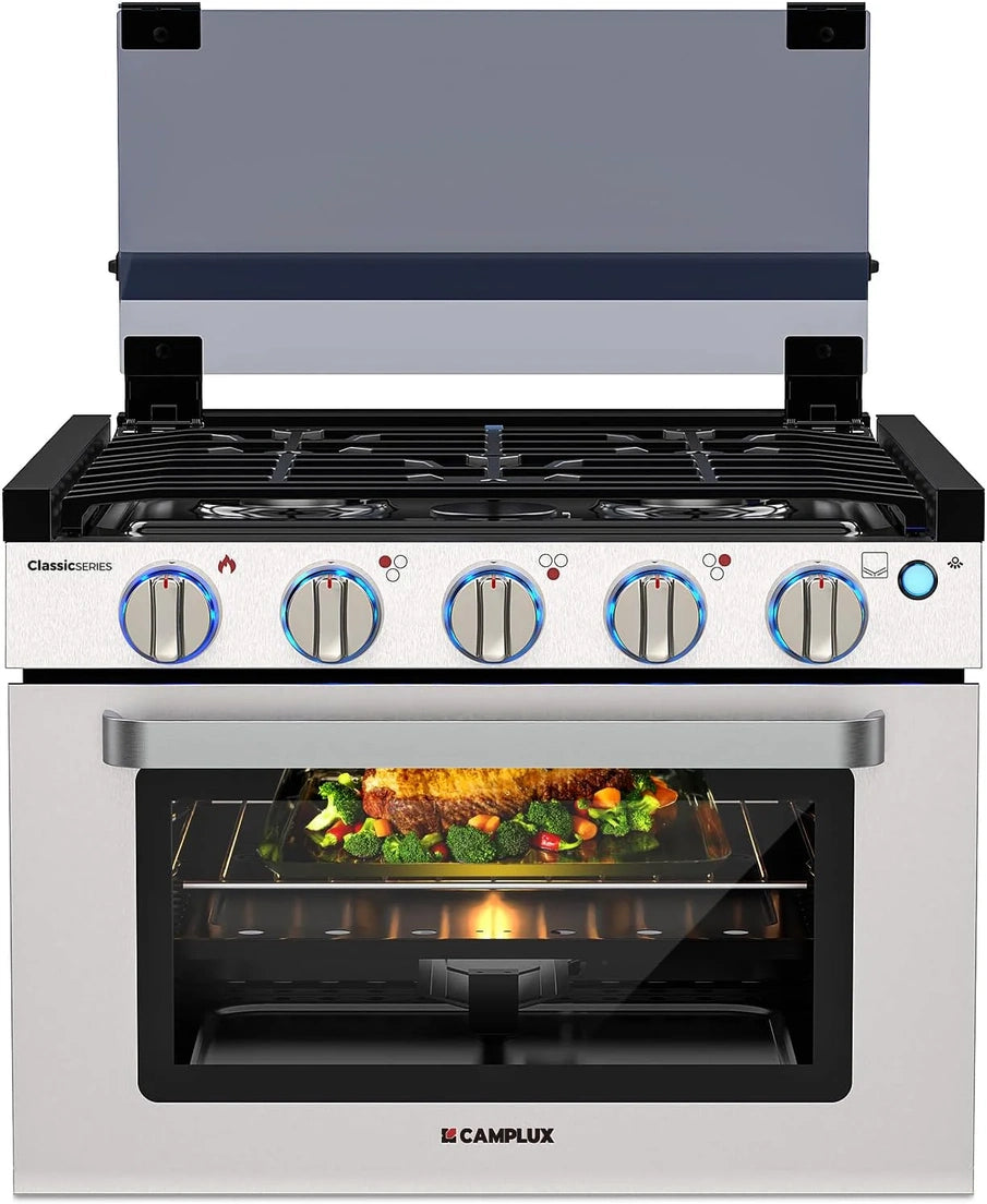 RV Liquefied Gas Stove 21 In. High, A Liquefied Gas Stove Oven With 3 Burners, Suitable For RVs, Apartments, Mobile Homes