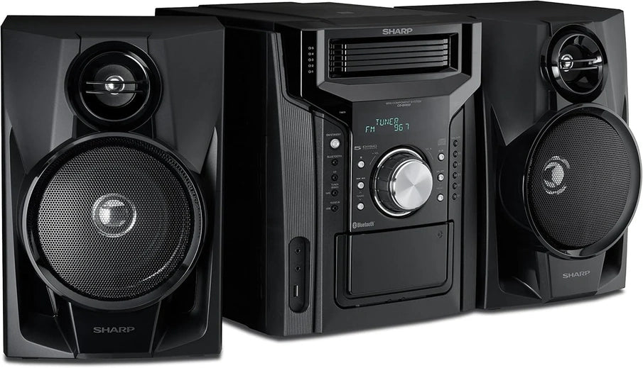 CD-BH950 240W 5-way Mini Bookshelf Speaker System With Cassette Deck And Bluetooth