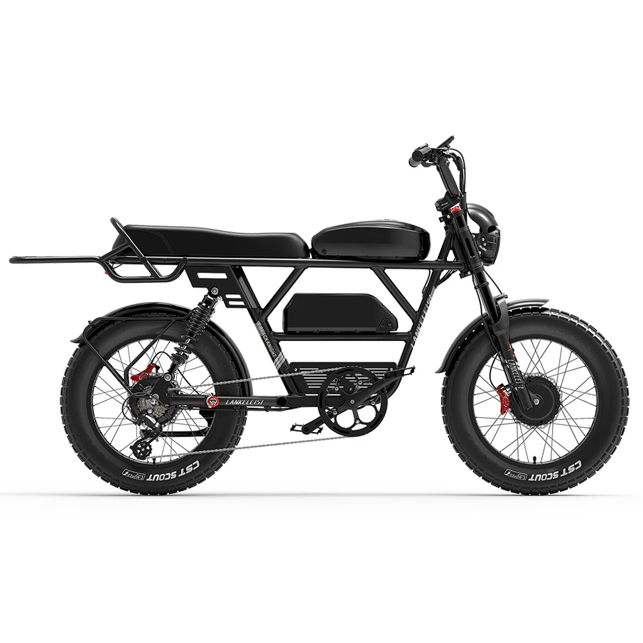 Lankeleisi x-Black Knight 1000W 2 Dual Motor 20 In. Fat Bike Fully E-Mountainbike 45Ah