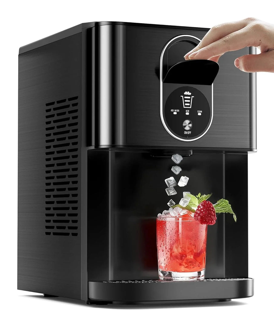 Antarctic Star Nugget Ice Maker Countertop With Soft Chewable Ice, 44Lbs/24H Portable Pellet Ice Machine With Self-Cleaning, One-Click Operation