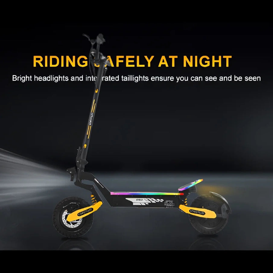 Off Road Electric Scooter For Adults, 1200W Motor Fast E Scooter, Up To 28MPH Top Speed And 20Miles Long Range, 11 In. Off-Road Tires