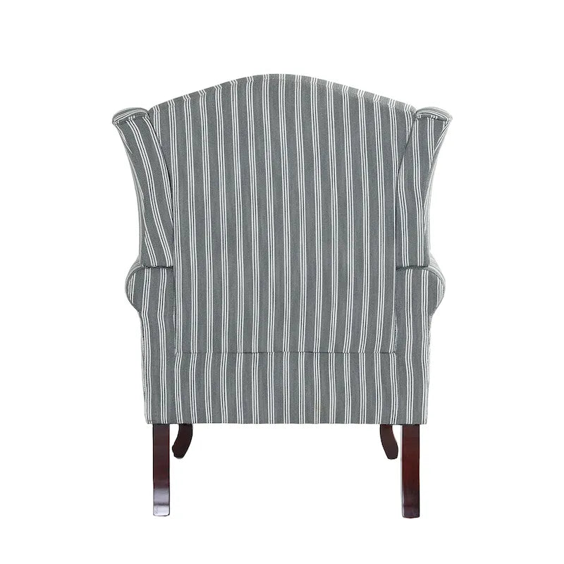 2 Set Traditional Wingback Accent Chairs Upholstered Armchair