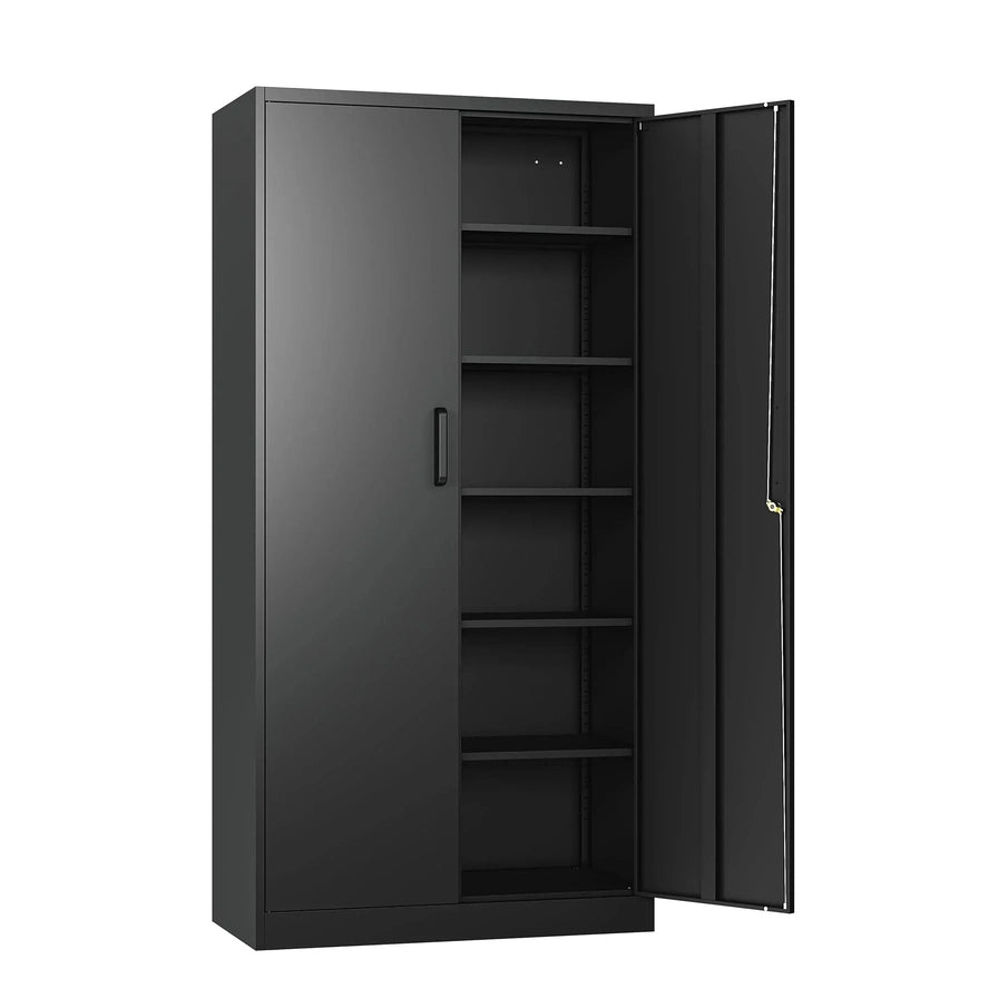 Sisesol 71 In. Metal Garage Storage Cabinet With 2 Doors
