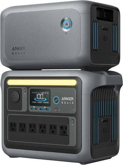 Portable Power Station 1800W, 2400W Peak Solar Generator 58 Minutes To Fully Charge