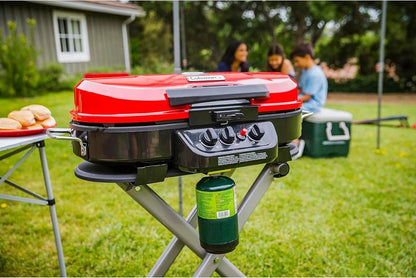 RoadTrip 285 Portable Stand-Up Propane Grill With 3 Adjustable Burners And Instastart Ignition, 20,000 BTUs Of Power For Outdoor Cooking