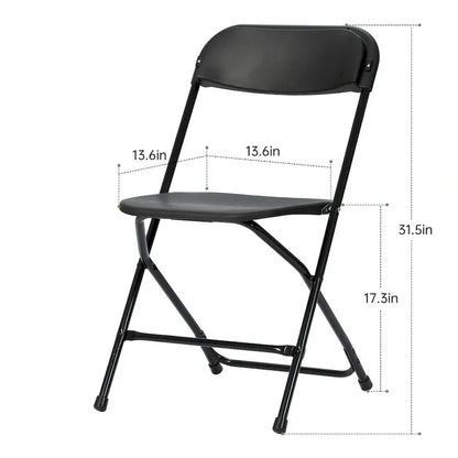 10 Pack Plastic Folding Chair 350lb. Capacity For Events Office Wedding Party Picnic Kitchen Dining