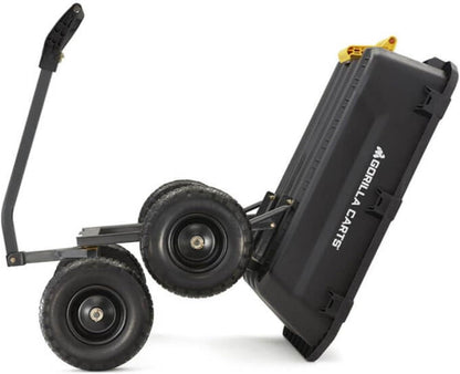7GCG-NF Heavy-Duty Poly Dump Garden Cart With No-Flat Tires, 7 Cu. Ft., 1200-Pound Capacity, Black