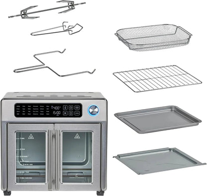 Emeril Lagasse Extra Large French Door Air Fryer Toaster Oven Combo, 24 Cooking Functions