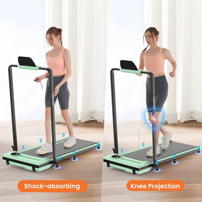 Ancheer Portable Folding Walking Pad 300lb, 7.5 MPH Under Desk Treadmill With Remote Control And LED Display