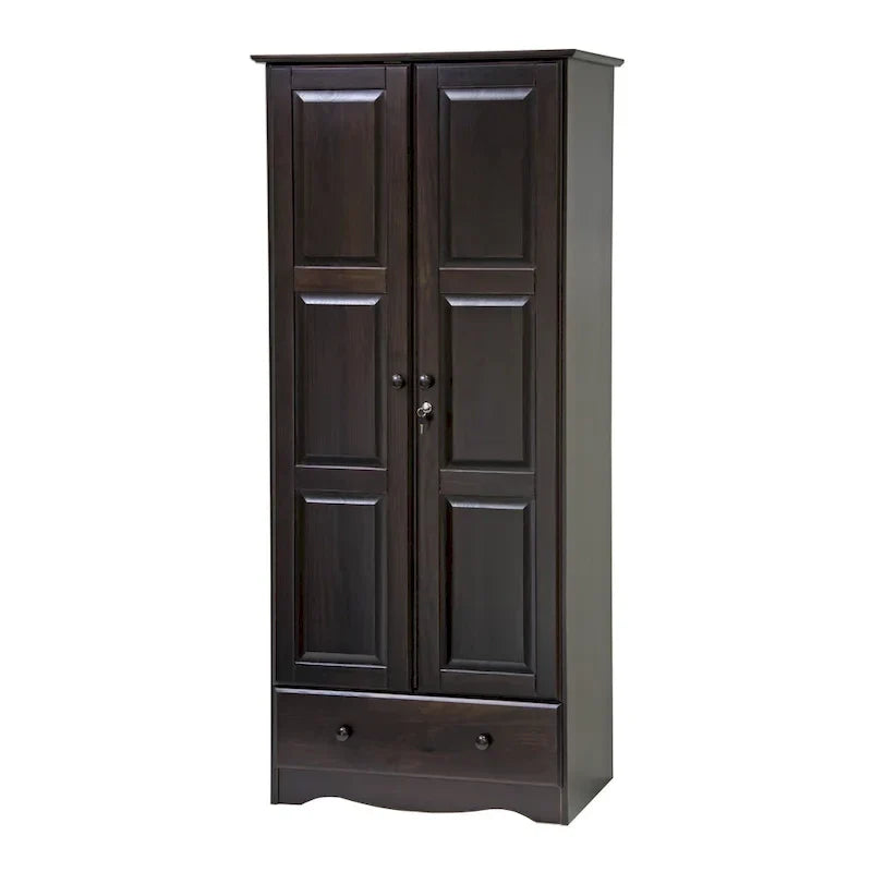 Palace Imports 100% Solid Wood Flexible Wardrobe Armoire With Metal Or Wooden Knobs