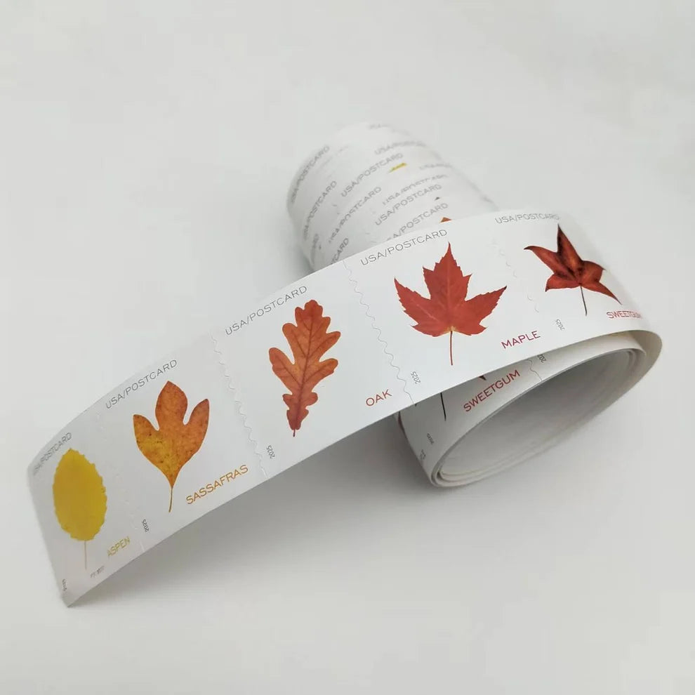 2025 Vibrant Leaves Forever Stamps Roll 100pcs