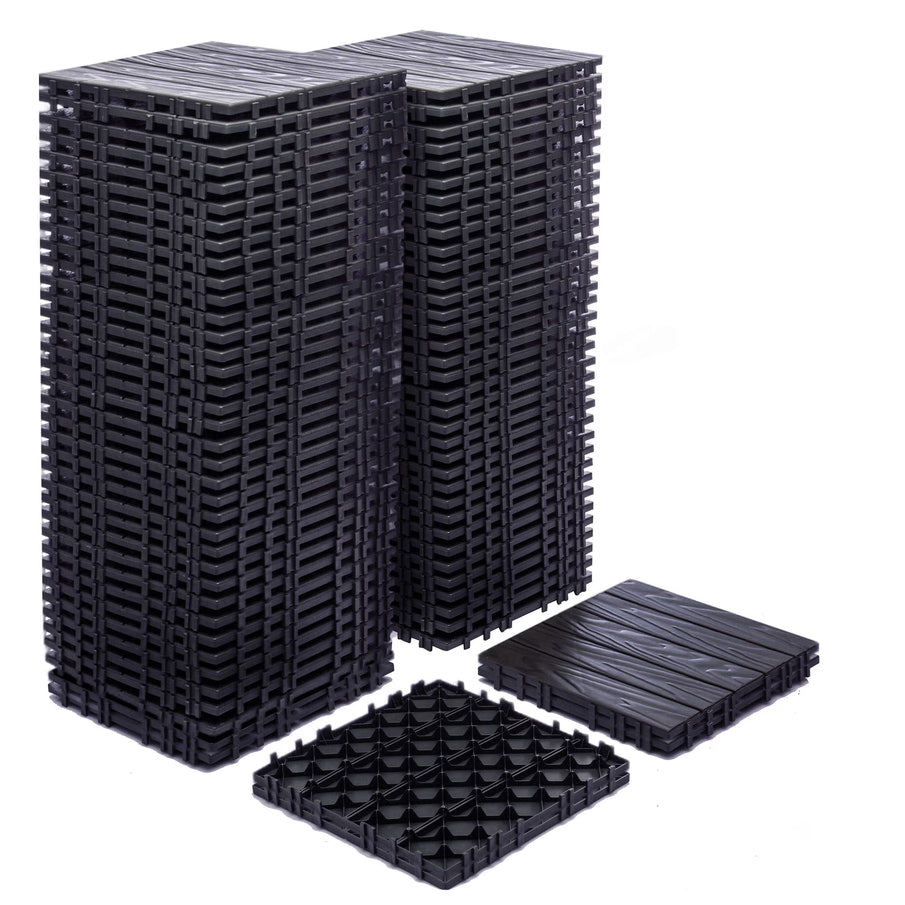 76-Pack Plastic Interlocking Deck Tiles, 68.80 Sq. Ft. Outdoor Plastic Flooring Super Durable And Waterproof All-Weather Indoor/Outdoor