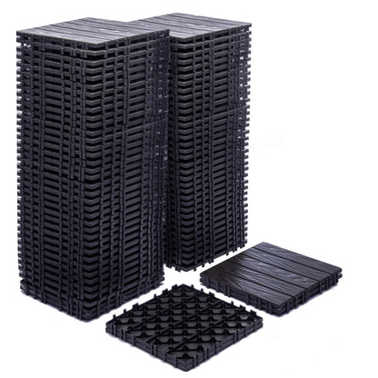 76-Pack Plastic Interlocking Deck Tiles, 68.80 Sq. Ft. Outdoor Plastic Flooring Super Durable And Waterproof All-Weather Indoor/Outdoor