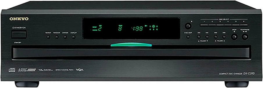 Onkyo DXC390 6 Disc CD Changer, Black