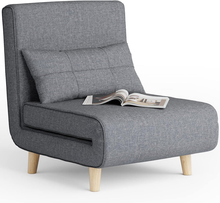 3-in-1 Sleeper Chair Bed Convertible Chair Bed Futon Sofa With Adjustable Backrest