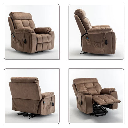 Large Electric Massage Lift Recliner With Heat, Hidden Cup Holder