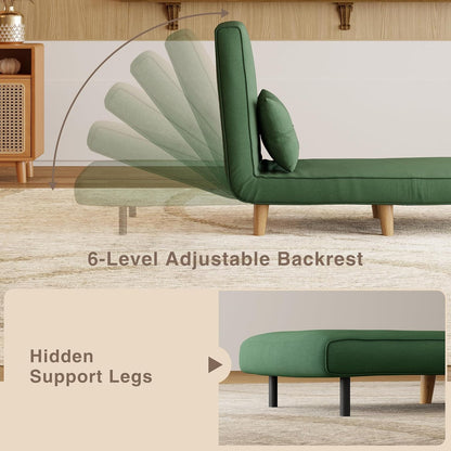 3-in-1 Sleeper Chair Bed Convertible Chair Bed Futon Sofa With Adjustable Backrest
