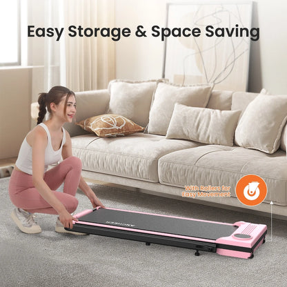 Ancheer Portable Folding Walking Pad 300lb, 7.5 MPH Under Desk Treadmill With Remote Control And LED Display
