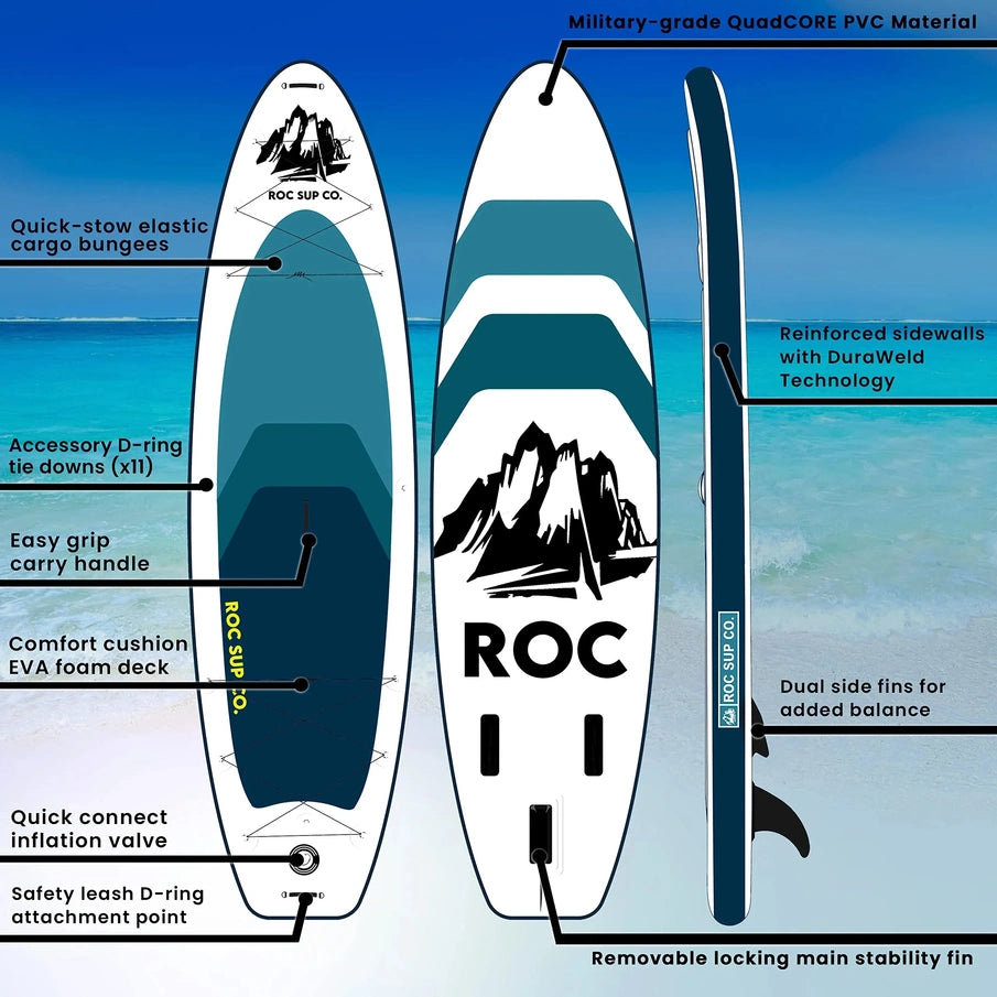 Roc Inflatable Stand Up Paddle Boards 10 Ft. 6 In