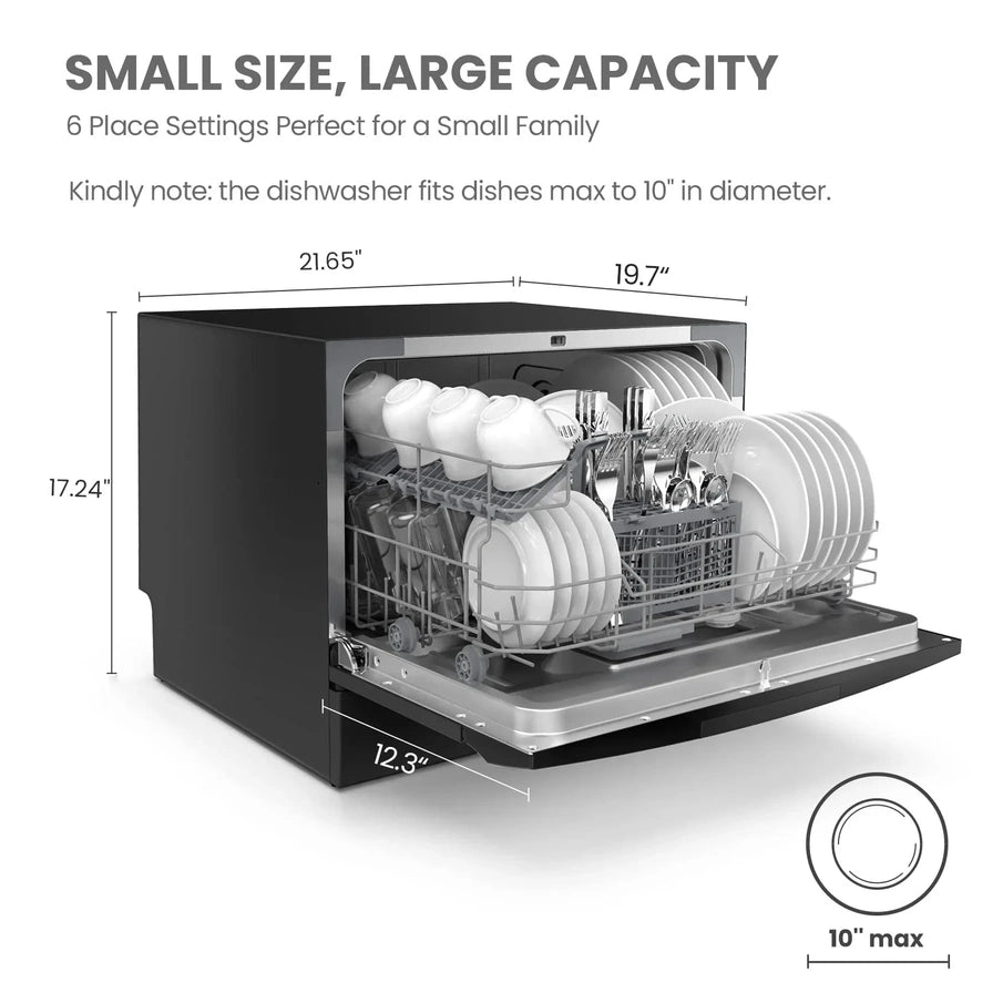 Comfee' Portable Countertop Dishwasher For Dorm, RV And Apartment