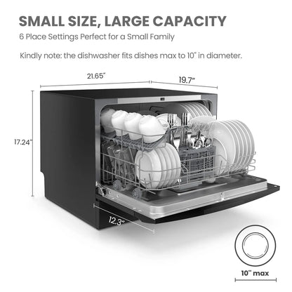 Comfee' Portable Countertop Dishwasher For Dorm, RV And Apartment
