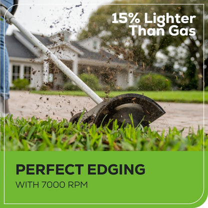 Greenworks 60V 8 In. Brushless Cordless Edger, 2.0 Ah Battery And Charger Included
