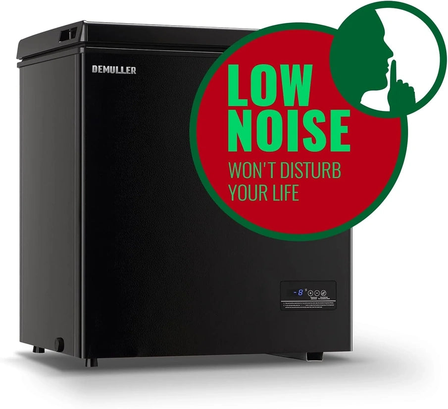 Chest Freezer 5.0Cubic Feet Deep Freezer Freestanding Freezers With 2 Removable Stainless Steel Basket