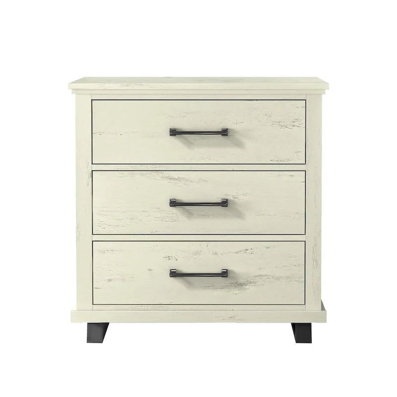 Farmhouse 4-Piece Bedroom Set, 2 Nightstand, 1 Chest And 1 Dresser