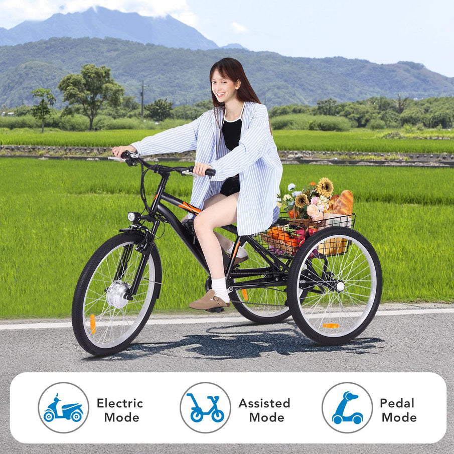 Garvee 3 Wheel Electric Bicycle For Men Women, 350W Motor Electric Tricycle For Adults
