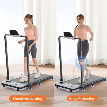 Ancheer Portable Folding Walking Pad 300lb, 7.5 MPH Under Desk Treadmill With Remote Control And LED Display
