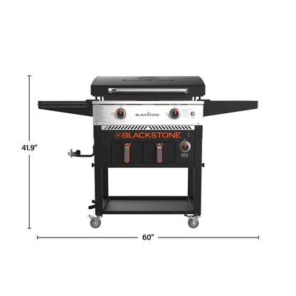 Blackstone 2-Burner 28 In. Griddle With Electric Air Fryer And Hood