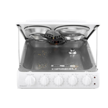 20-inch Electric Oven With 4 Cooking Zones, Freestanding, In White