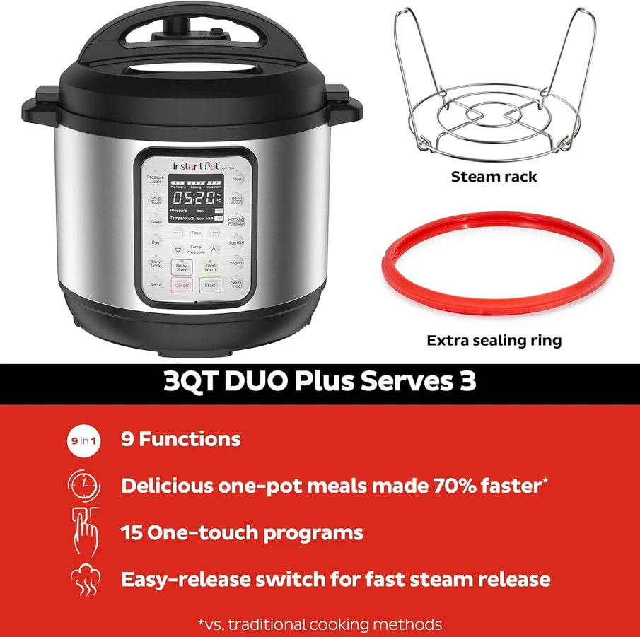 9-in-1 Multicooker, Pressure Cooker, Slow Cook, Rice Maker, Steamer, Sauté, Yogurt, Warmer And Sterilizer, Includes App With Over 800 Recipes