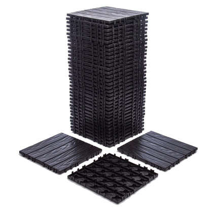 76-Pack Plastic Interlocking Deck Tiles, 68.80 Sq. Ft. Outdoor Plastic Flooring Super Durable And Waterproof All-Weather Indoor/Outdoor