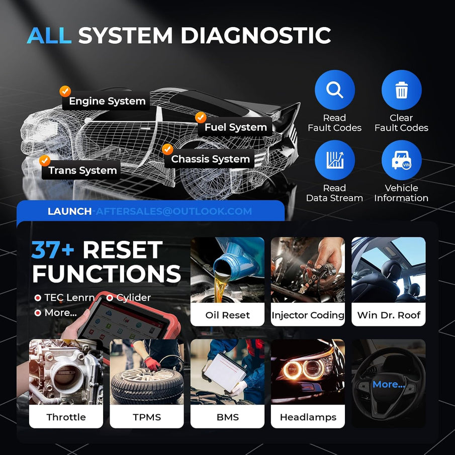Launch X431 V Plus 5.0 Scan Tool With 2025 CANFD Connector, 37 Reset And OE-Level Diagnostics