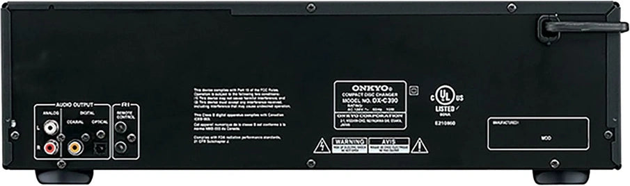 Onkyo DXC390 6 Disc CD Changer, Black