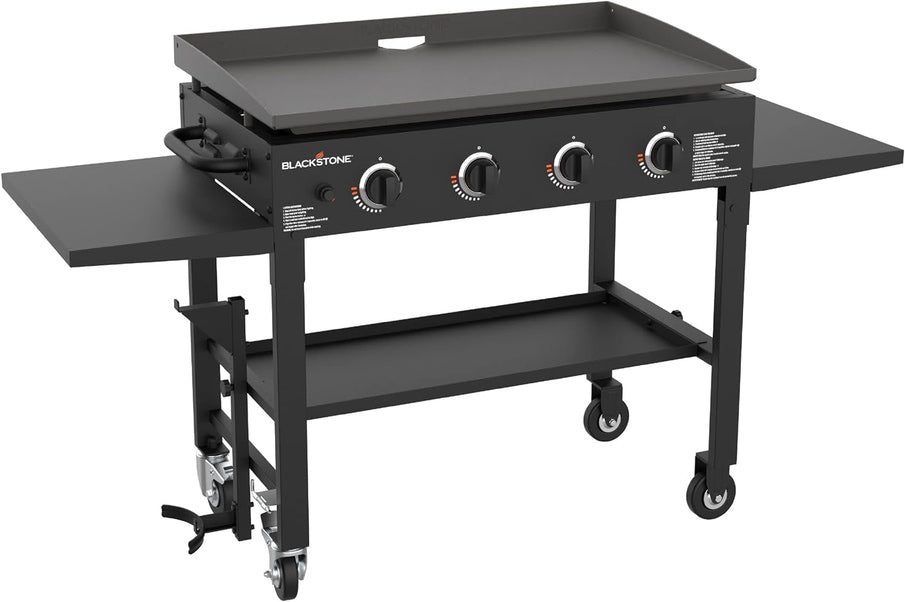 36 In. Gas Griddle Cooking Station 4 Burner Flat Top Gas Grill Propane Fueled Restaurant Grade Professional Outdoor Griddle Station, 1554