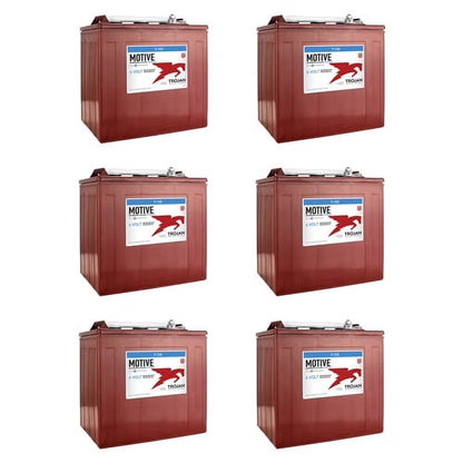 6-Volt Golf Cart Batteries, Trojan Battery 6V/225Ah T-105, 6-Pack, 36V