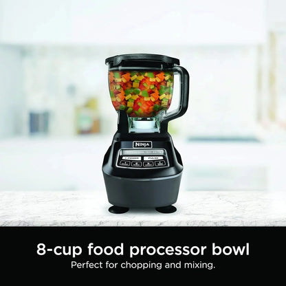 Ninja Mega Kitchen System, 1500 Watt Stand Mixer, 2.1 Liters And Food Processor, 8 Cups With 2 473 Ml Takeaway Cups