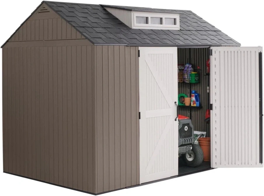 Rubbermaid Resin Outdoor Storage Shed With Floor