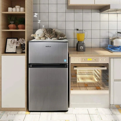 Mini Fridge With Freezer, 3.1 Cu. Ft. Small Refrigerator, Compact Refrigerator With LED Light
