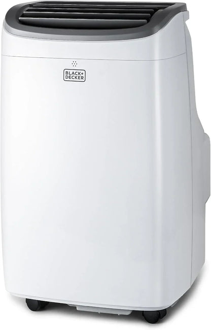 Black Plus Decker 10,000 BTU Portable Air Conditioner For Rooms Up To 450 Sq With Remote Control