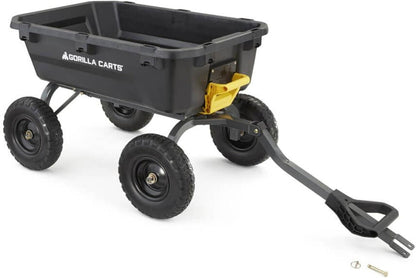 7GCG-NF Heavy-Duty Poly Dump Garden Cart With No-Flat Tires, 7 Cu. Ft., 1200-Pound Capacity, Black