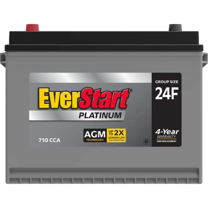 EverStart Platinum AGM Automotive Battery, Group Size 24F 12 Volt, 750 CCA, MadeInUSA