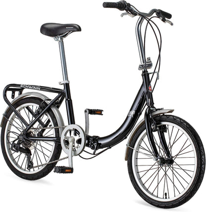 Schwinn Loop Adult Folding Bike For Men And Women, 20-inch Wheels, 7-Speed Drivetrain