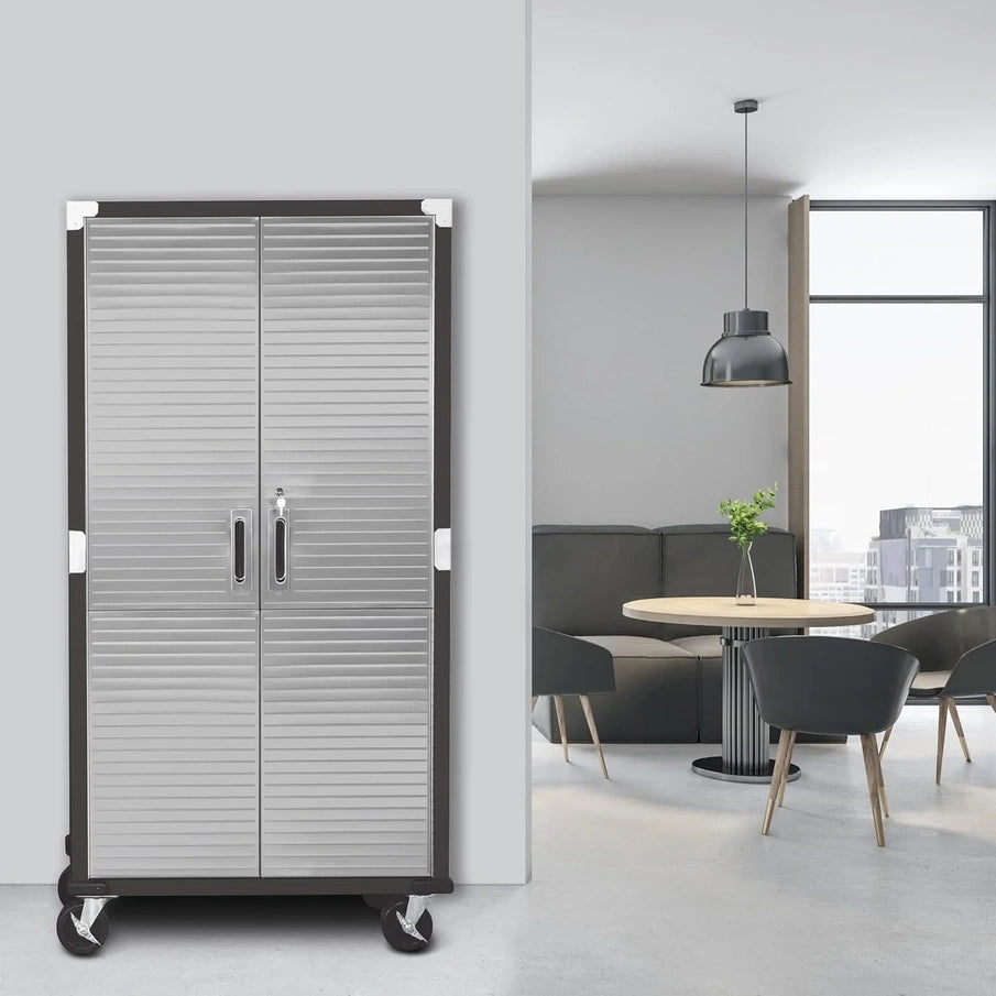 Seville Classics UltraHD Steel Storage Cabinet, 36 In.W x 18 In.D x 72 In.H