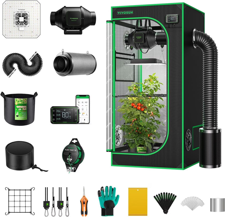 Vivosun Giy Smart Grow Tent System 2x2, WiFi-Integrated Grow Tent Kit, With Automate Ventilation And Circulation, E42A