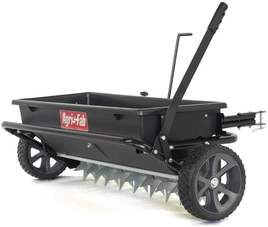 100 Lb, Approx. 45 Kg Trailed Lawn And Garden Spreader/Seeder/Fertilizer Spreader For Seeds, Fertilizer, Salt, Road Salt