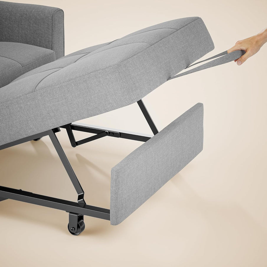Sofa Bed Chair 3-in-1 Convertible Pullout Single Sleeper Chair Bed Spacious Multifunctional Sofa
